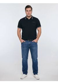 Big-Star - Koszulka męska polo czarna Wladym 906. Typ kołnierza: polo. Kolor: czarny. Materiał: dzianina. Wzór: nadruk. Styl: klasyczny #2