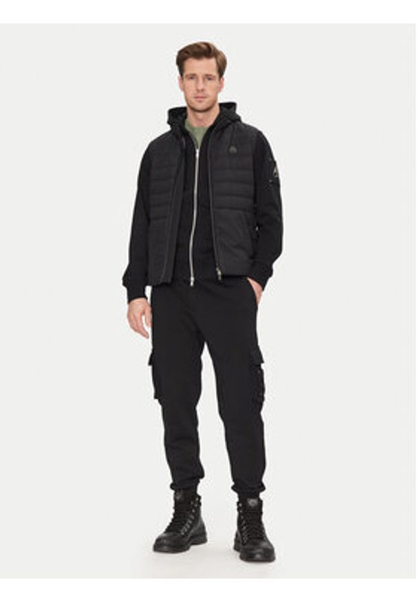Moose Knuckles Kamizelka Mentana M15MV456 Czarny Regular Fit. Kolor: czarny. Materiał: syntetyk