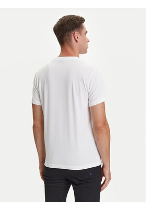 Karl Lagerfeld Jeans T-Shirt A3M17037 Biały Slim Fit. Kolor: biały. Materiał: syntetyk