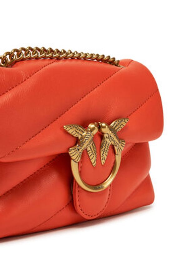 Pinko - PINKO Torebka Love Puff Baby Cl PE25 PLTT 100040 A0F2 Pomarańczowy. Kolor: pomarańczowy. Materiał: skórzane
