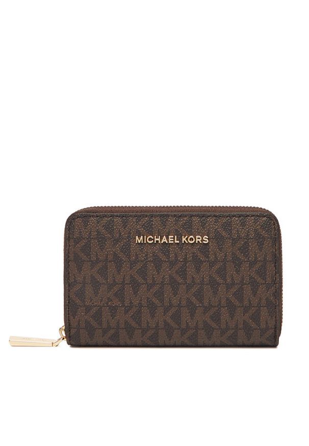 MICHAEL Michael Kors Mały Portfel Damski 32F9GJ6D0B Brązowy. Kolor: brązowy. Materiał: skóra