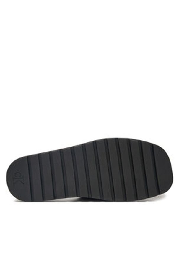 Calvin Klein Jeans Klapki YM0YM01227 Czarny. Kolor: czarny. Materiał: skóra