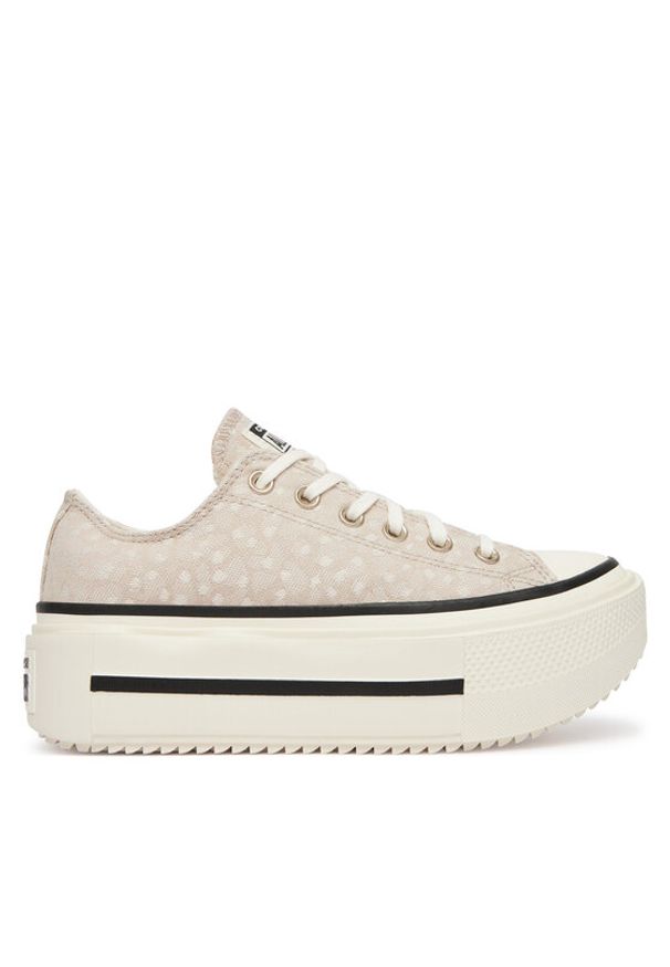 Converse Trampki Chuck Taylor All Star Lift Double Stack Platform Deer A17884C Beżowy. Kolor: beżowy. Materiał: materiał. Obcas: na platformie