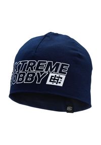 Czapka zimowa męska beanie EXTREME HOBBY BLOCK 2025. Kolor: niebieski. Materiał: elastan, bawełna. Sezon: zima. Styl: casual #1