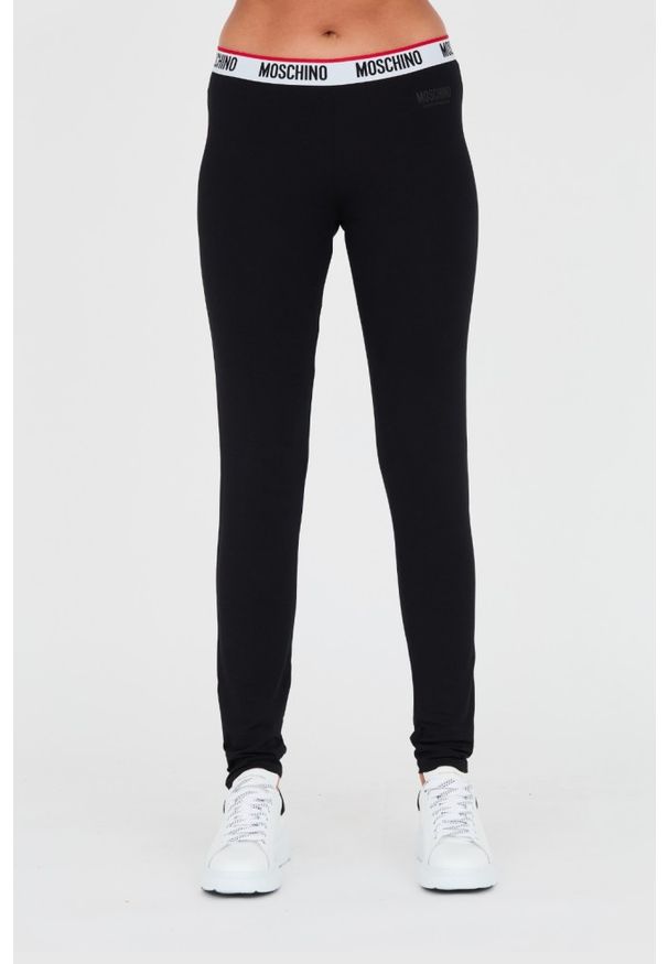 MOSCHINO Czarne damskie legginsy, Rozmiar S. Kolor: czarny