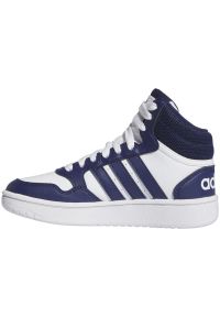 Adidas - Buty adidas Hoops 3.0 Mid IG3717 niebieskie. Okazja: na co dzień. Zapięcie: sznurówki. Kolor: niebieski. Materiał: guma, syntetyk, materiał. Szerokość cholewki: normalna #3