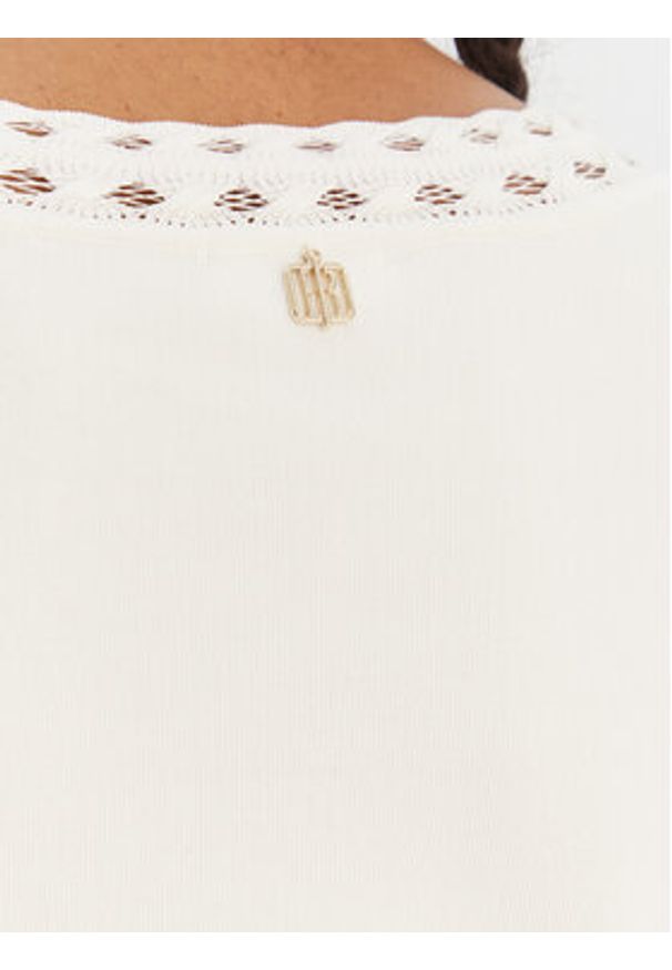 Fracomina Kardigan FR26ST8010K52401 Écru Regular Fit. Materiał: wiskoza, syntetyk