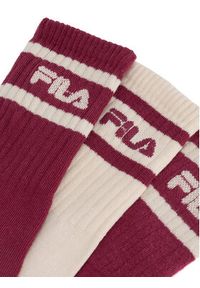 Fila Zestaw 3 par wysokich skarpet unisex F3608-AW24 (3-pack) Różowy. Kolor: różowy. Materiał: bawełna #3