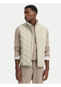 Bugatti Kamizelka 8800-75148C Écru Regular Fit. Kolor: kremowy. Materiał: syntetyk #1