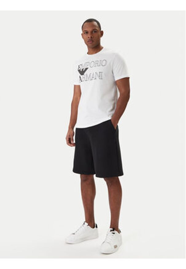 Emporio Armani T-Shirt EM000574 AF20434 U0002 Biały Regular Fit. Kolor: biały. Materiał: bawełna