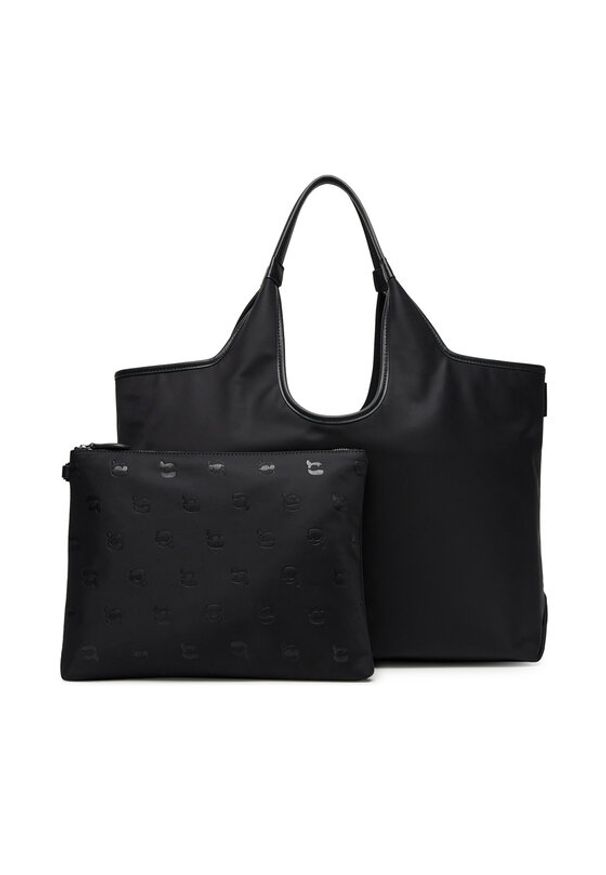 Karl Lagerfeld - KARL LAGERFELD Torebka A3W30115 Czarny. Kolor: czarny. Materiał: skórzane