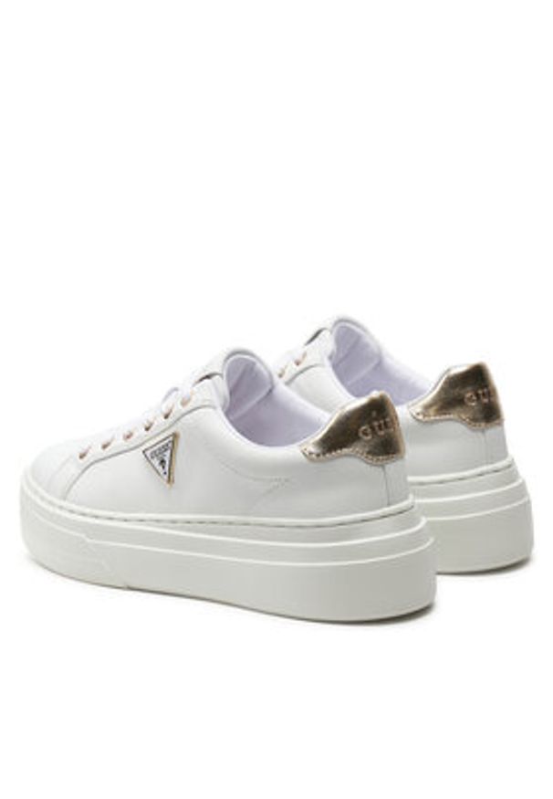Guess Sneakersy FLGAMA ELE12 Biały. Kolor: biały. Materiał: skóra