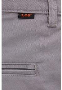 Lee spodnie SLIM CHINO STEEL GREY męskie kolor szary w fasonie chinos. Kolor: szary. Materiał: tkanina, bawełna. Wzór: gładki #2