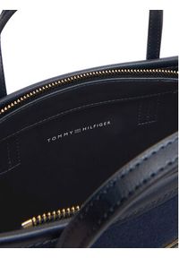 TOMMY HILFIGER - Tommy Hilfiger Torebka Th City Small Tote Melton AW0AW17852 Granatowy. Kolor: niebieski #4