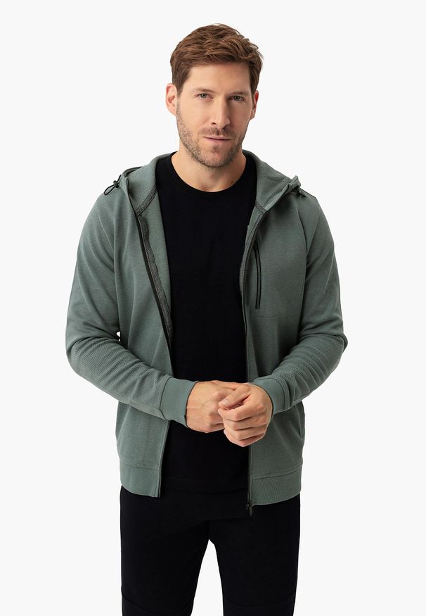 Volcano - Bluza z kapturem B-BOGY. Typ kołnierza: kaptur. Kolor: niebieski. Materiał: skóra, bawełna, materiał. Wzór: gładki. Styl: klasyczny, elegancki