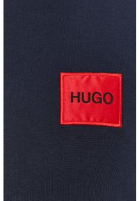 Hugo bluza bawełniana 50447972 męska kolor granatowy z kapturem z aplikacją. Okazja: na co dzień. Typ kołnierza: kaptur. Kolor: niebieski. Materiał: bawełna. Wzór: aplikacja. Styl: casual #5