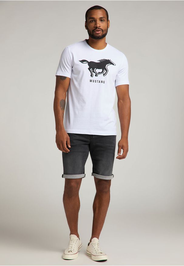 Mustang - MUSTANG CHICAGO SHORT MĘSKIE SPODENKI JEANSOWE JEANSY DENIM BLACK 1011732 4000 881. Materiał: denim, jeans
