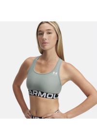 Stanik sportowy Under Armour HeatGear Authentics Mid Branded Bra. Kolor: zielony. Sport: fitness #1
