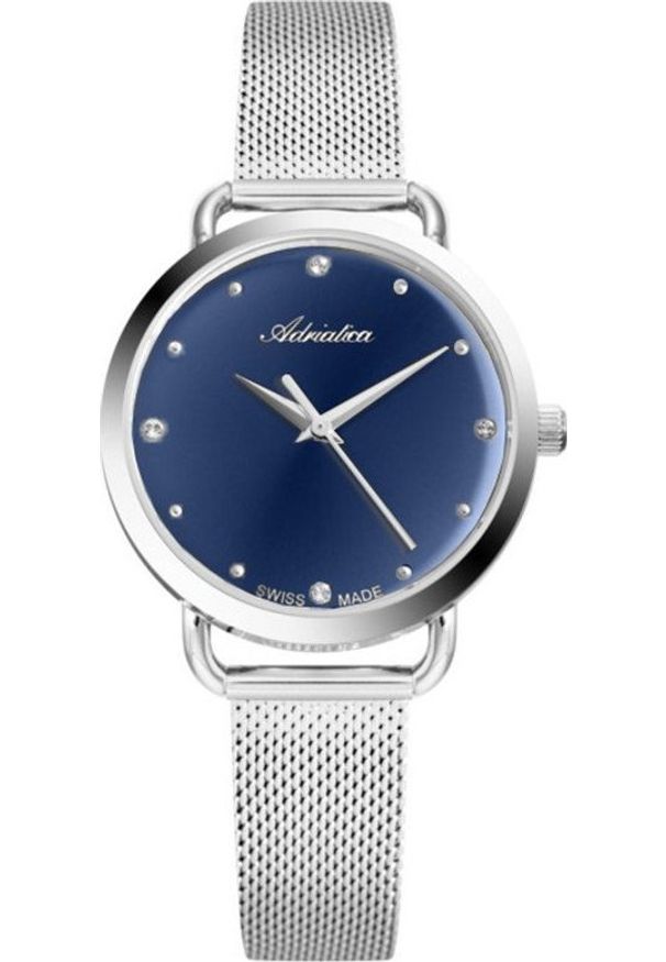 Zegarek Adriatica Zegarek damski Adriatica A3730.5145Q CYRKONIE srebrny. Kolor: srebrny