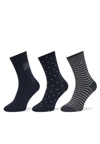 TOMMY HILFIGER - Tommy Hilfiger Skarpety długie 701236464 Granatowy. Kolor: niebieski. Materiał: materiał, bawełna