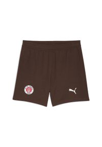 Puma - Młodzieżowe szorty FC St. Pauli 25/26 PUMA Espresso Brown White. Kolor: biały, wielokolorowy, brązowy. Materiał: tkanina. Sport: piłka nożna