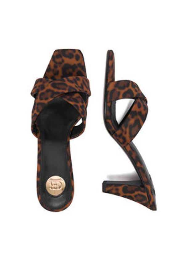 Gino Rossi - GINO ROSSI Klapki EO-GL95F-970 Brązowy. Kolor: brązowy. Materiał: materiał