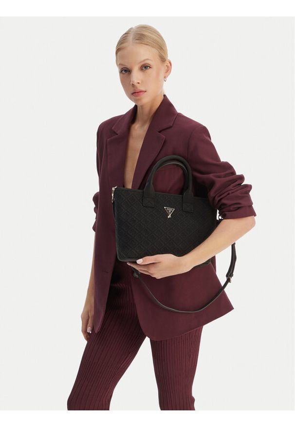 Guess Torebka J6GZ37 WR200 Czarny. Kolor: czarny. Materiał: skórzane