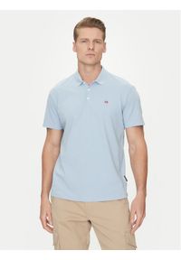 Napapijri Polo Ealis NP0A4H8B Błękitny Regular Fit. Typ kołnierza: polo. Kolor: niebieski. Materiał: bawełna #1