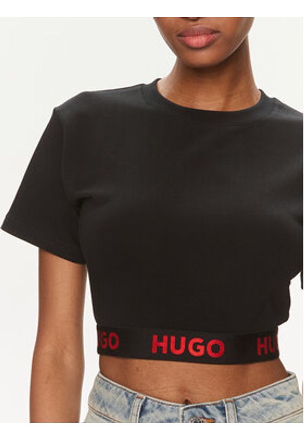 Hugo T-Shirt Logo 50520497 Czarny Relaxed Fit. Kolor: czarny. Materiał: bawełna