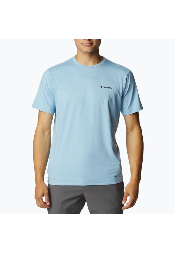 columbia - Koszulka trekkingowa męska Columbia Tech Trail Graphic. Kolor: niebieski. Sport: turystyka piesza
