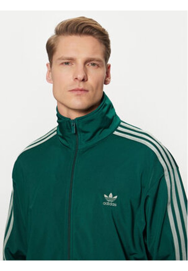 Adidas - adidas Bluza adicolor Classics Firebird JP2543 Zielony Loose Fit. Kolor: zielony. Materiał: syntetyk