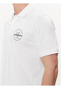 Jack & Jones - Jack&Jones Polo Forest 12248621 Biały Standard Fit. Typ kołnierza: polo. Kolor: biały. Materiał: bawełna #6