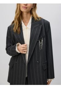 Reserved - Marynarka z wiskozą - ciemnoszary. Kolor: szary. Materiał: wiskoza #1