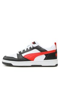 Puma Sneakersy Rebound V6 Lo Jr 393833 04 Biały. Kolor: biały. Materiał: skóra