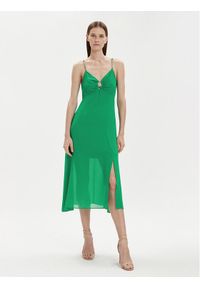 Morgan Sukienka koktajlowa 231-RIGNY Zielony Regular Fit. Kolor: zielony. Materiał: syntetyk. Styl: wizytowy