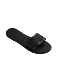 Havaianas klapki YOU ANGRA GLITTER damskie kolor czarny 4148294.0090. Kolor: czarny. Materiał: syntetyk, materiał, guma #3