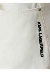 Karl Lagerfeld - KARL LAGERFELD Szorty jeansowe B2W10048 Kremowy Loose Fit. Kolor: kremowy. Materiał: bawełna #5