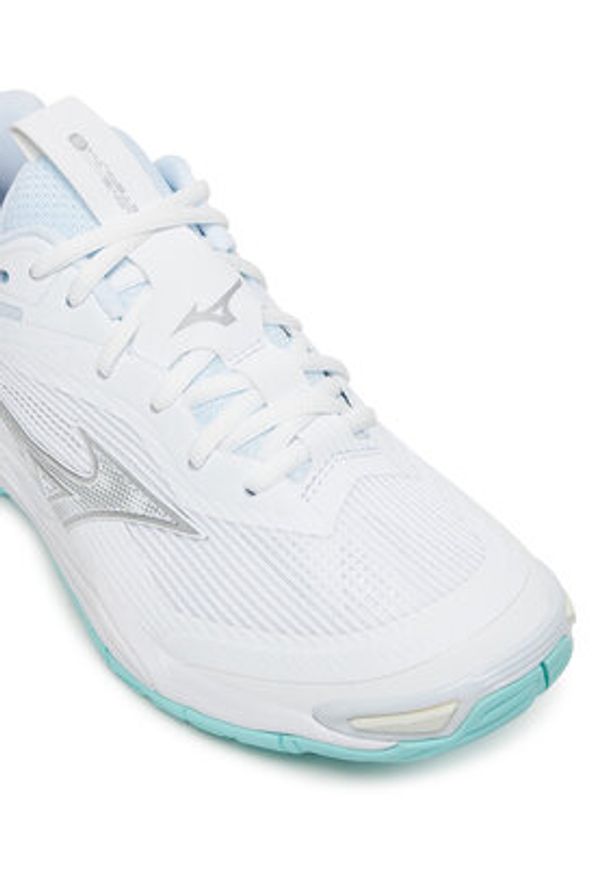 Mizuno Buty halowe Wave Stealth 6 X1GB2430 Biały. Kolor: biały. Materiał: skóra. Model: Mizuno Wave