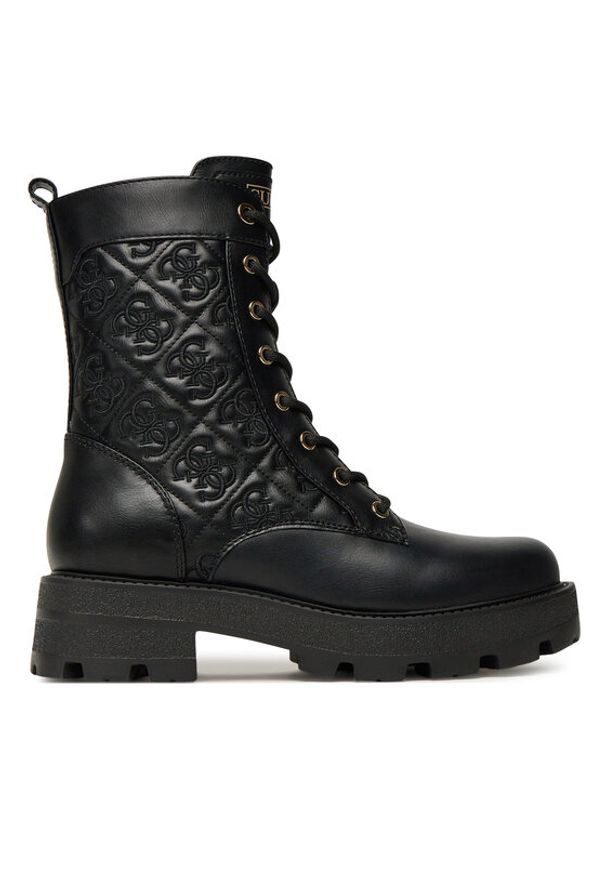 Guess Trzewiki FLTYAN ELE10 Czarny. Kolor: czarny. Materiał: skóra