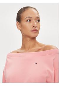 Tommy Jeans Bluza DW0DW17956 Różowy Cropped Fit. Kolor: różowy. Materiał: bawełna, syntetyk #2