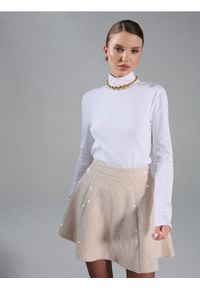 Sinsay - Bluzka z długim rękawem - biały. Kolor: biały. Długość rękawa: długi rękaw. Długość: długie