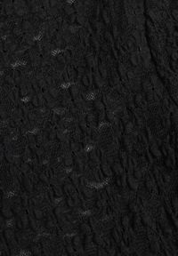 Renee - Czarna Dopasowana Bluzka z Koronki z Krótkim Rękawem Britune. Okazja: na co dzień. Kolor: czarny. Materiał: koronka. Długość rękawa: krótki rękaw. Długość: krótkie. Wzór: koronka. Sezon: lato. Styl: casual #6