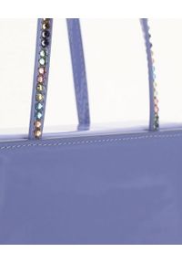 AMINA MUADDI - Niebieska torebka Amini Gilda Candy. Kolor: różowy, wielokolorowy, fioletowy. Materiał: lakier #6