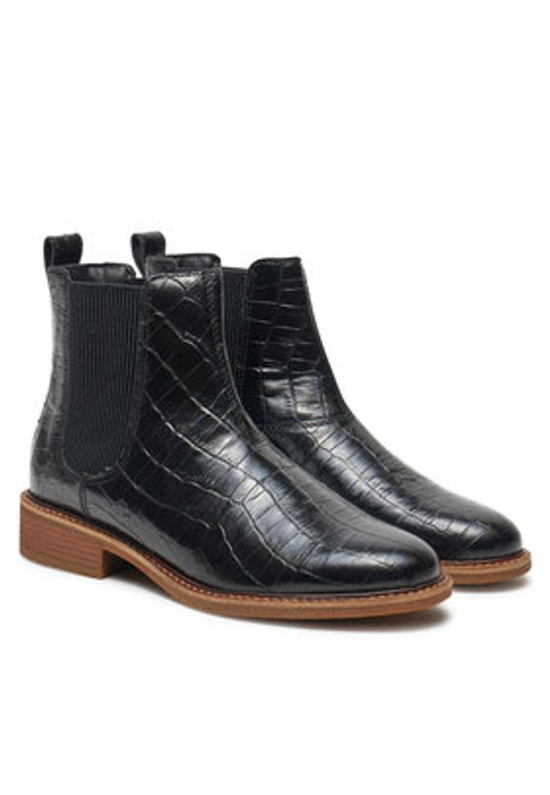 Clarks Sztyblety Cologne Arlo 2 26178748 Czarny. Kolor: czarny. Materiał: skóra