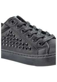 Big-Star - Czarne Trampki Big Star Buty Damskie Ze Skóry. Okazja: na co dzień. Zapięcie: sznurówki. Kolor: czarny. Materiał: skóra. Szerokość cholewki: normalna. Wzór: aplikacja. Styl: casual, klasyczny, elegancki #8