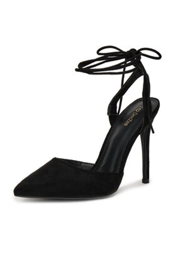 DeeZee Szpilki AB-1439-1 Czarny. Kolor: czarny. Materiał: materiał. Obcas: na szpilce