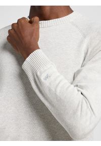 Lee - LEE MĘSKI SWETER LEE CLEAN RAGLAN SWEATER SHARP GREY MEL 112363889. Długość rękawa: raglanowy rękaw #4