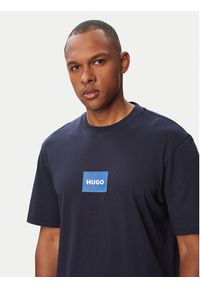 Hugo - HUGO T-Shirt Nayonix 50554382 Granatowy Regular Fit. Kolor: niebieski. Materiał: bawełna #3