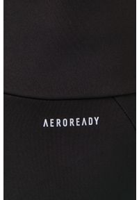 Adidas - adidas Legginsy damskie kolor czarny gładkie. Kolor: czarny. Materiał: dzianina. Wzór: gładki #4