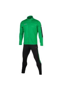 ZINA - Dres do piłki nożnej męski Zina Contra meczowy. Kolor: czarny, zielony, wielokolorowy. Materiał: dresówka. Sport: piłka nożna